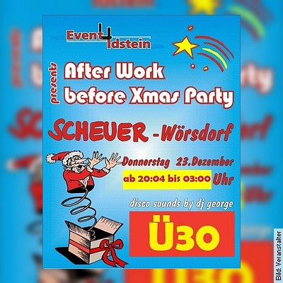 Special X-Mas Party Ü30 – zum letzten Mal mit DJ George (Idstein-Wörsdorf) am 23.12.2022 – 20:04