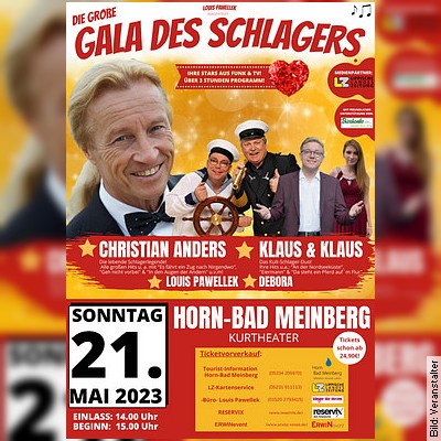 Gala des Schlagers in Horn-Bad Meinberg am 21.05.2023 – 15:00 Uhr