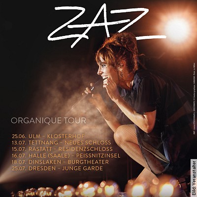 ZAZ – Organique Tour 2023 – Live Nation Presents in Tettnang am 13.07.2023 – 20:00 Uhr