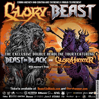 BEAST IN BLACK AND GLORYHAMMER – Glory and the Beast – Double Headline Tour 2024 in Wiesbaden am 28.01.2024 – 18:00 Uhr