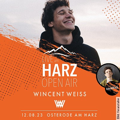 Live am Harz Open Air – WINCENT WEISS in Osterode am 12.08.2023 – 19:30 Uhr