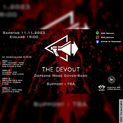 The Devout ( Depeche Mode Cover Band ) in Bochum am 11.11.2023 – 20:00 Uhr