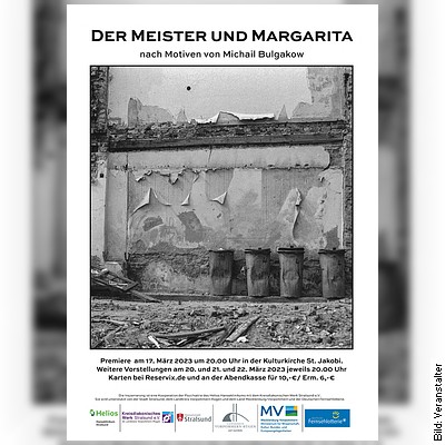 Der Meister und Margarita nach Motiven von Michail Bulgakow – | Theaterensemble DIE ECKIGEN in Stralsund am 20.03.2023 – 20:00 Uhr