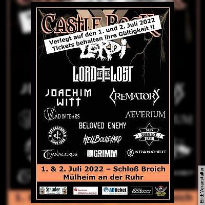 Castle Rock 20 – Festivalticket 01.07.-02.07.2022 in Mülheim an der Ruhr