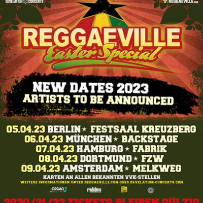 Reggaeville Easter Special 2023 in Dortmund am 08.04.2023 – 20:30 Uhr