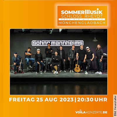 Söhne Mannheims in Mönchengladbach am 25.08.2023 – 20:30 Uhr