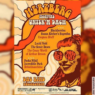 Festivalticket – Herzberg Festival unterm Dach in Rüsselsheim am 02.12.2022 – 18:00