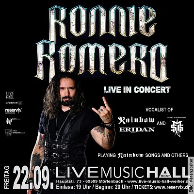 Ronnie Romero – Live In Concert in Mörlenbach am 22.09.2023 – 20:00 Uhr