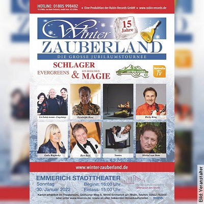 Winterzauberland – Die große Jubiläumstournee in Emmerich am Rhein am 29.01.2023 – 16:00 Uhr