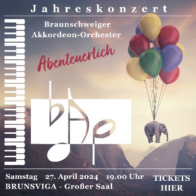 Jahreskonzert Braunschweiger Akkordeon-Orchester e.V. – unter der Leitung von Igor Krizman am 27.04.2024 – 19:00 Uhr