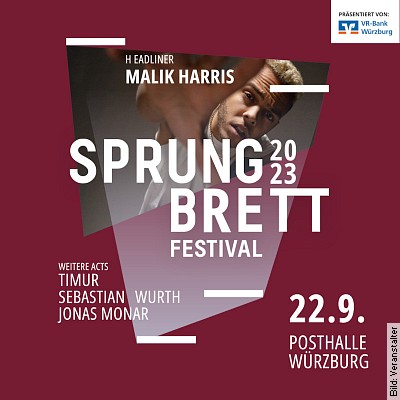 Sprungbrett 2023 – mit Malik Harris, TIMUR, Sebastian Wurth und Jonas Monar in Würzburg am 22.09.2023 – 19:30 Uhr