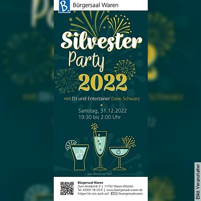 Silvesterparty 2022 – inklusive Getränkeauswahl, Büfett und Tanz in Waren (Müritz)