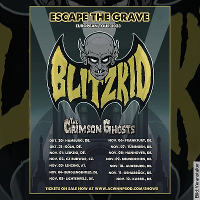 Blitzkid – Escape the Grave  European Tour 2023 in Tübingen am 07.11.2023 – 20:00 Uhr