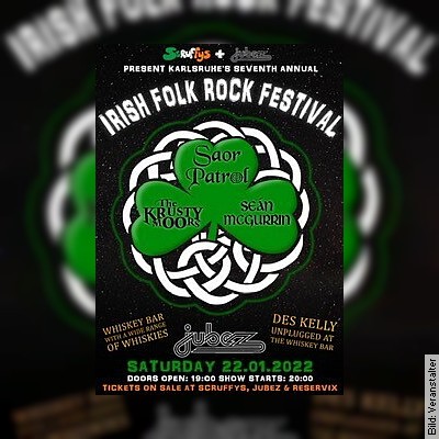 Irish Folk Rock Party – 7th Annual – neuer Termin! in Karlsruhe am 21.01.2023 – 20:00