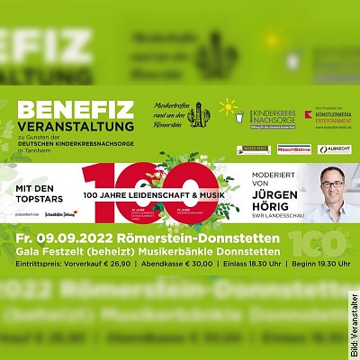 100 Jahre Leidenschaft und Musik – Benefizveranstaltung zu Gunsten  Deutsche Kinderkrebsnachsorge Tannheim in Römerstein