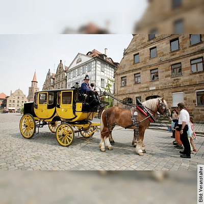Hoch auf dem gelben Wagen - Mit der historischen Postkutsche unterwegs in Fürth