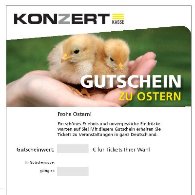 Gutschein, Motiv: Osterküken